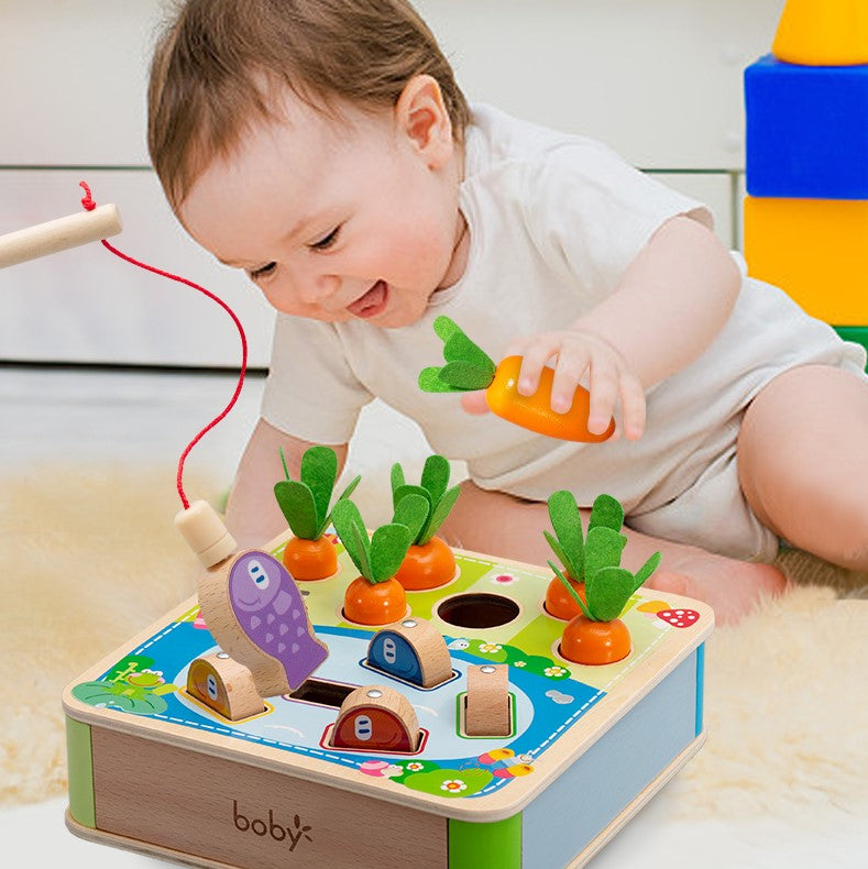 Montessori Magnetic Carrot and Fishing Game - Bubs n Kids