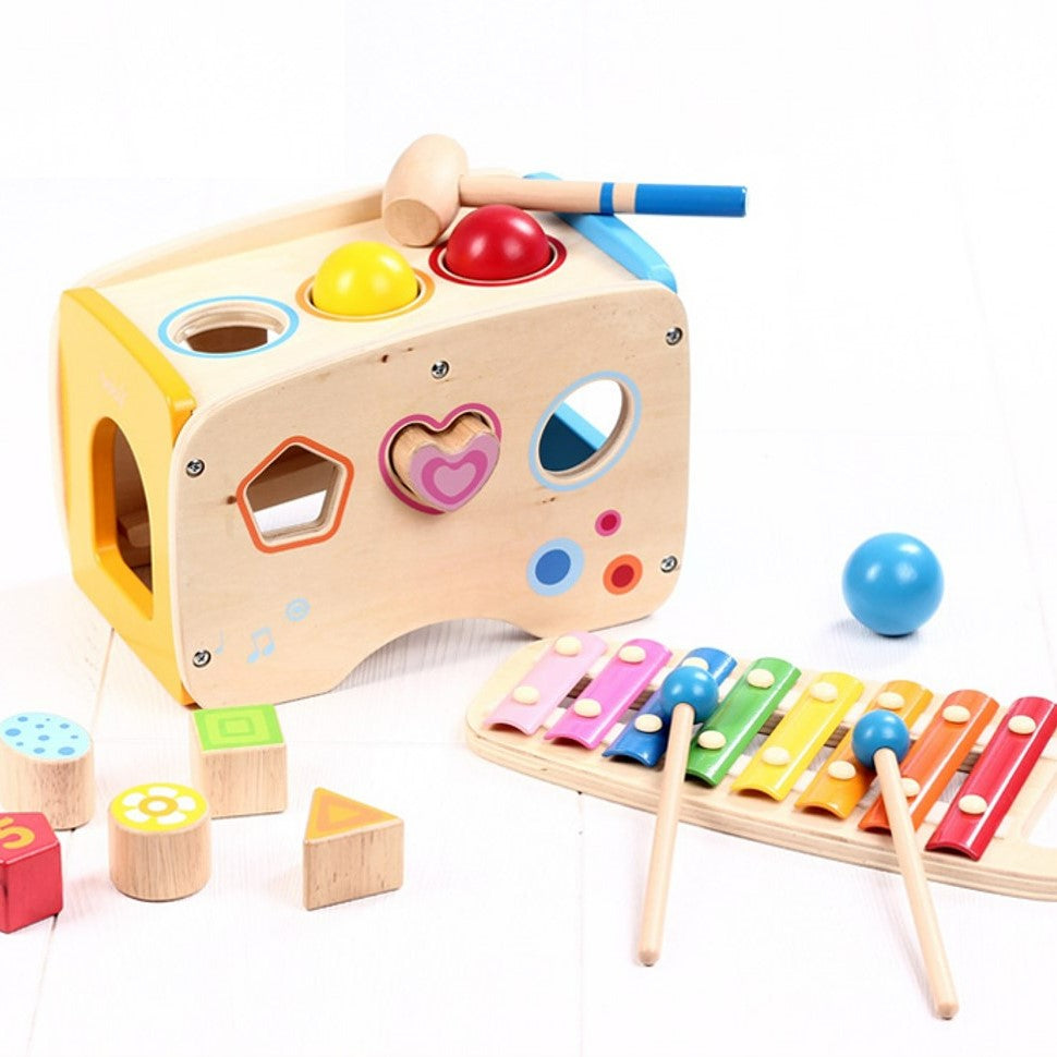 Bubs n Kids Montessori Musical Hammering and Pounding Bench